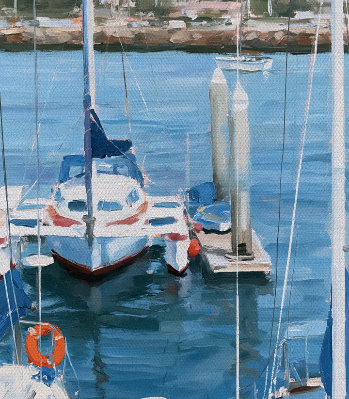 Kit de colgado incluido con el cuadro Quiet Marina de Massinart