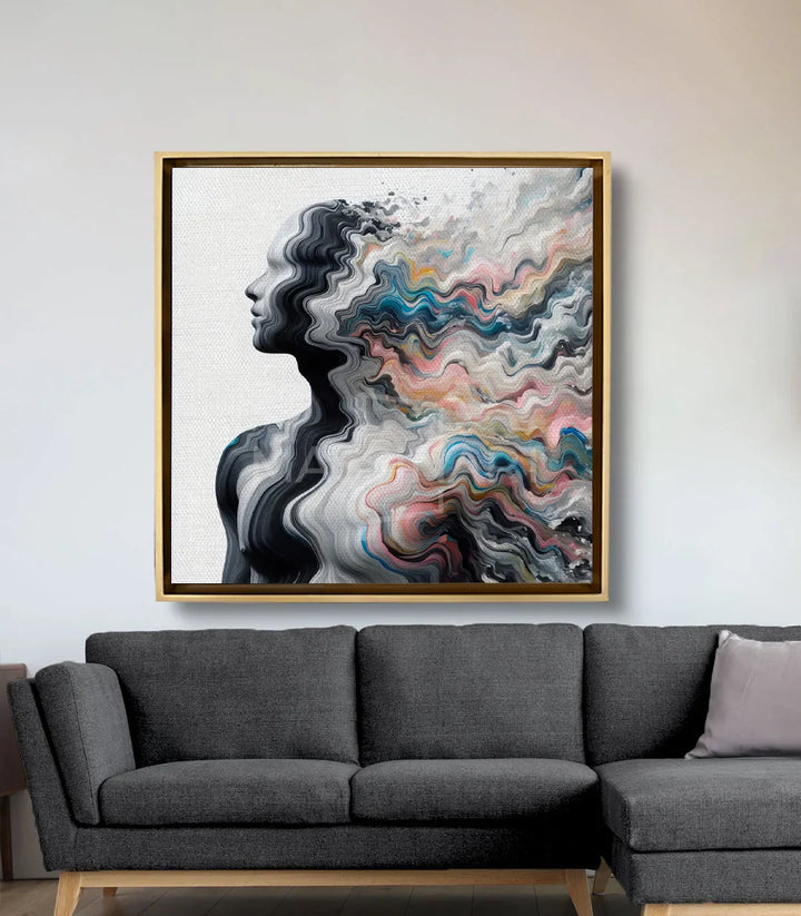 Cuadro Color Surge en salón moderno Massinart — decoración de interiores contemporánea