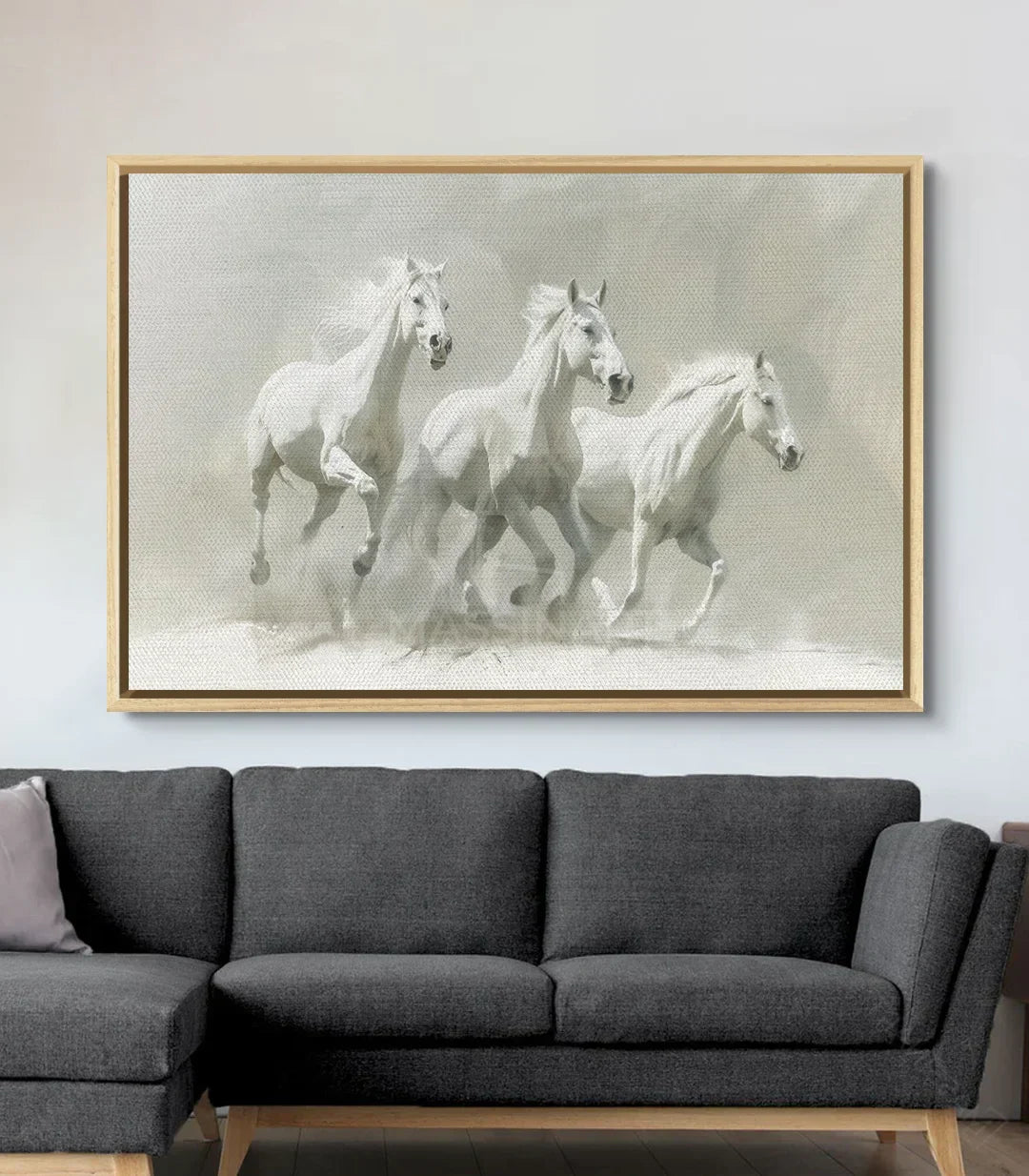 Cuadro Gentle Souls en salón moderno con decoración minimalista — Massinart