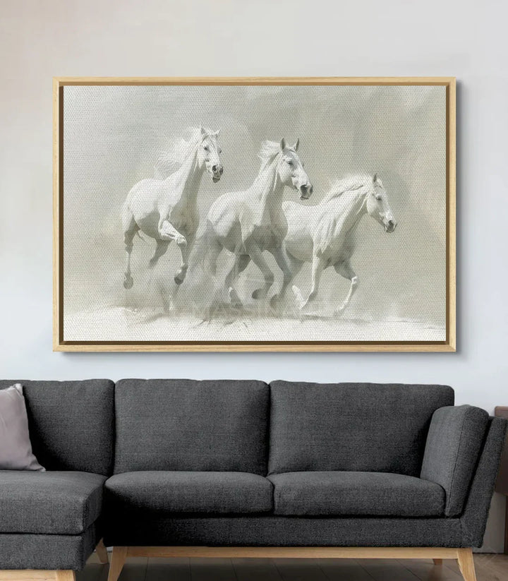 Cuadro Gentle Souls en salón moderno con decoración minimalista — Massinart
