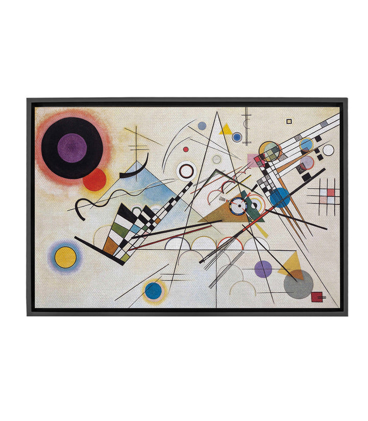 Cuadro abstracto geométrico Composition VIII con círculos y líneas en colores vivos — Massinart
