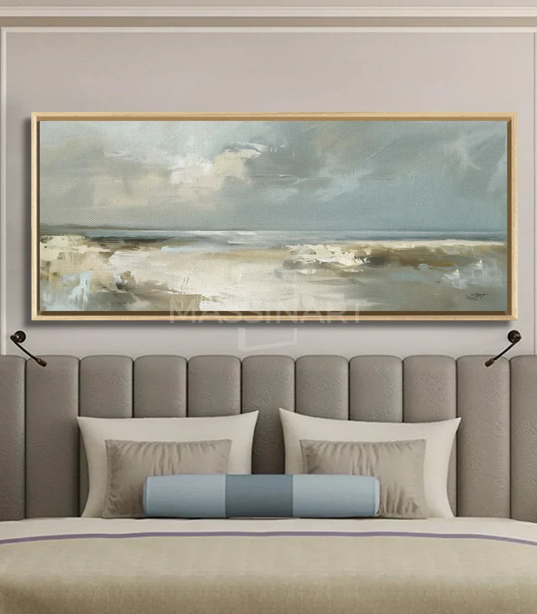 Cuadro paisaje marino decoración de pared en interior de hotel, Massinart