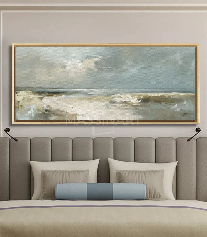 Cuadro paisaje marino decoración de pared en interior de hotel, Massinart