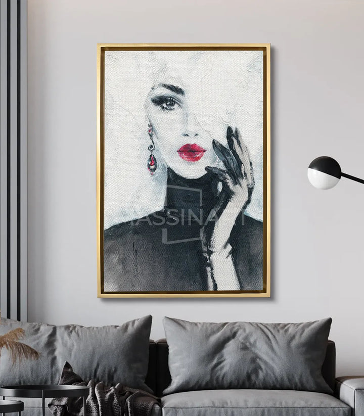Cuadro Scarlet Seduction decoración salón moderno Massinart ambientación
