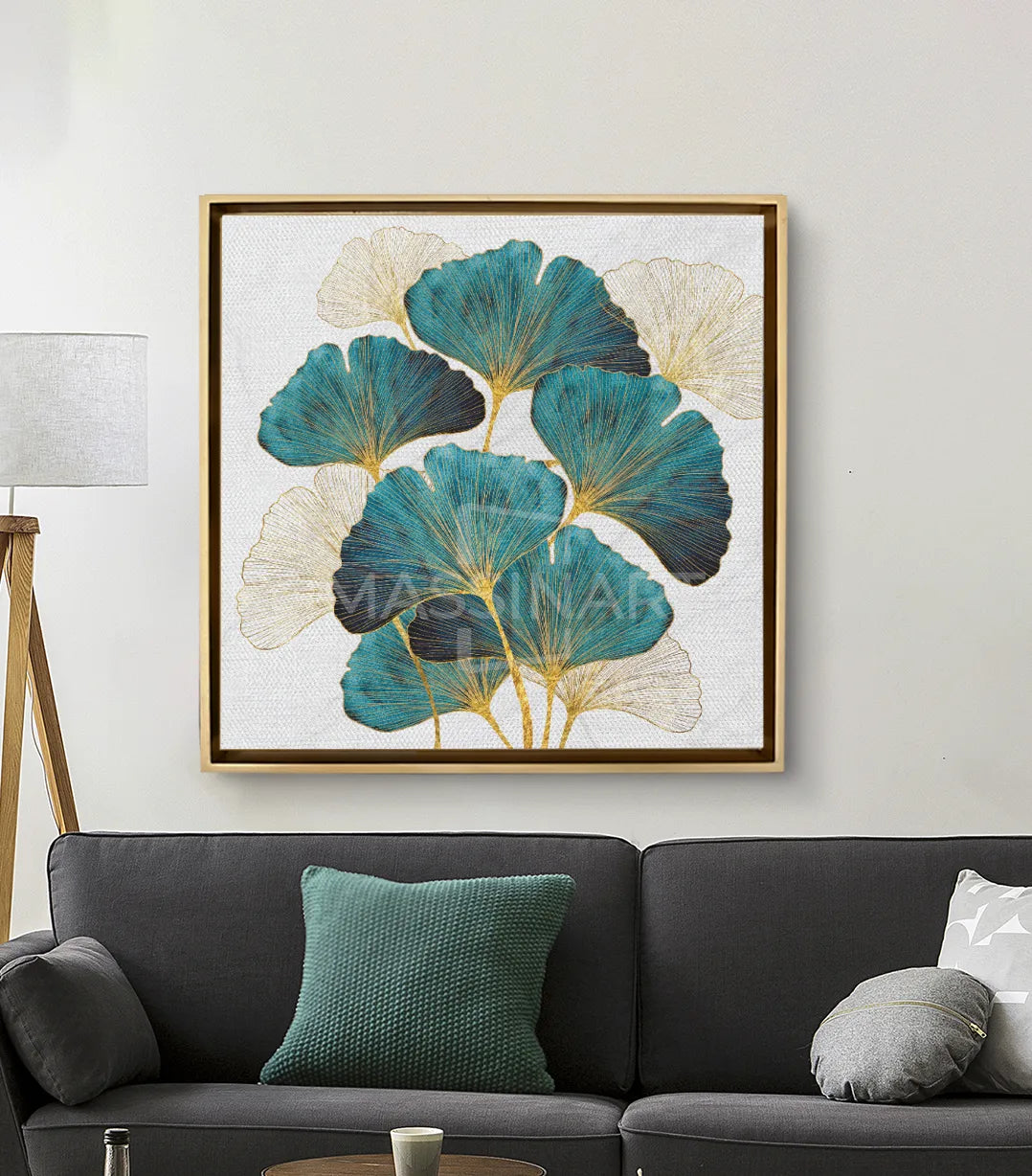 Ginkgo Lutos Leaves – cuadro botánico en lienzo canvas, Massinart