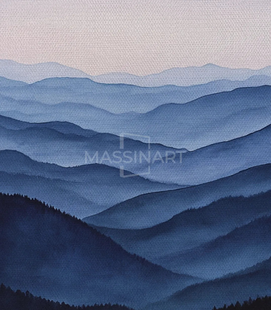 Decoración mural Balance Massinart — díptico tipografía y paisaje