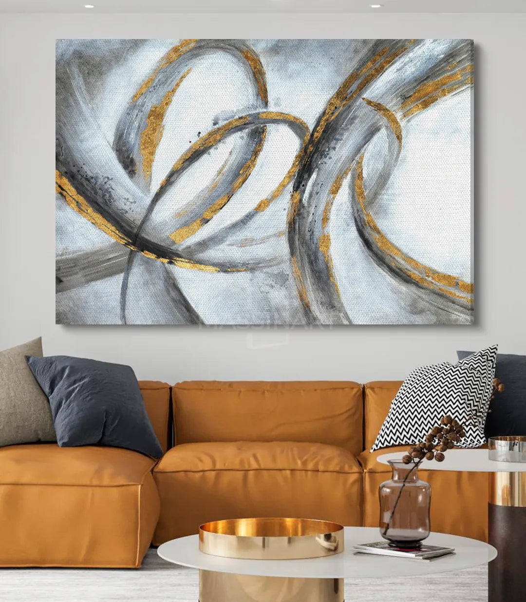 Cuadro Swirl en decoración interior contemporánea — Massinart