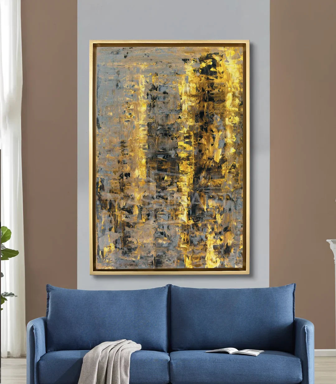 Cuadro Sunny Noir en salón moderno — decoración de pared contemporánea