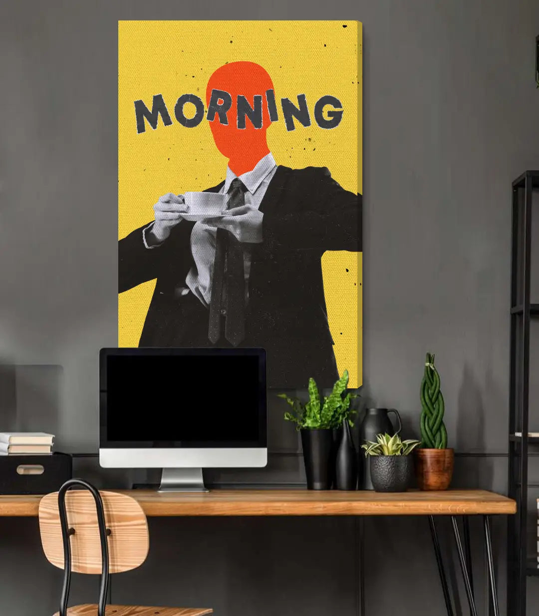 Cuadro Morning estilo cartel de motivación en interior contemporáneo — Massinart
