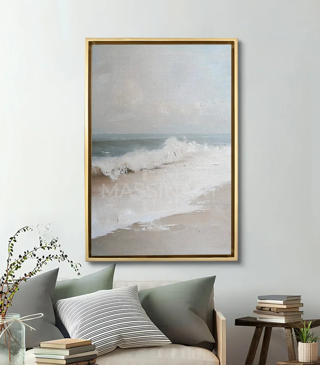 Cuadro Serene Shoreline en salón moderno — decoración minimalista de pared, Massinart