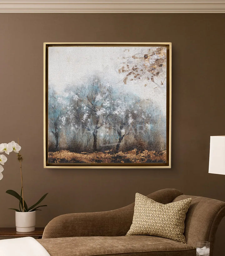Cuadro Bright Tree en salón moderno beige — Massinart