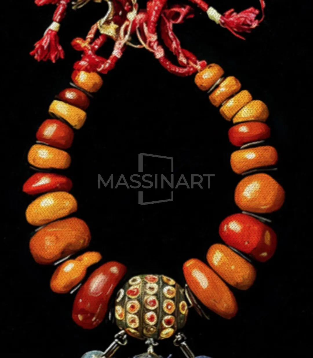 Cuadro Amazigh Jewel de Massinart — embalaje de envío listo para colgar