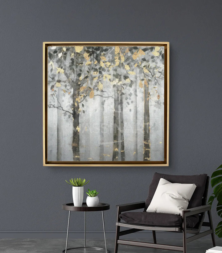 Cuadro Majestueuse en salón moderno decorado con silla negra — Massinart