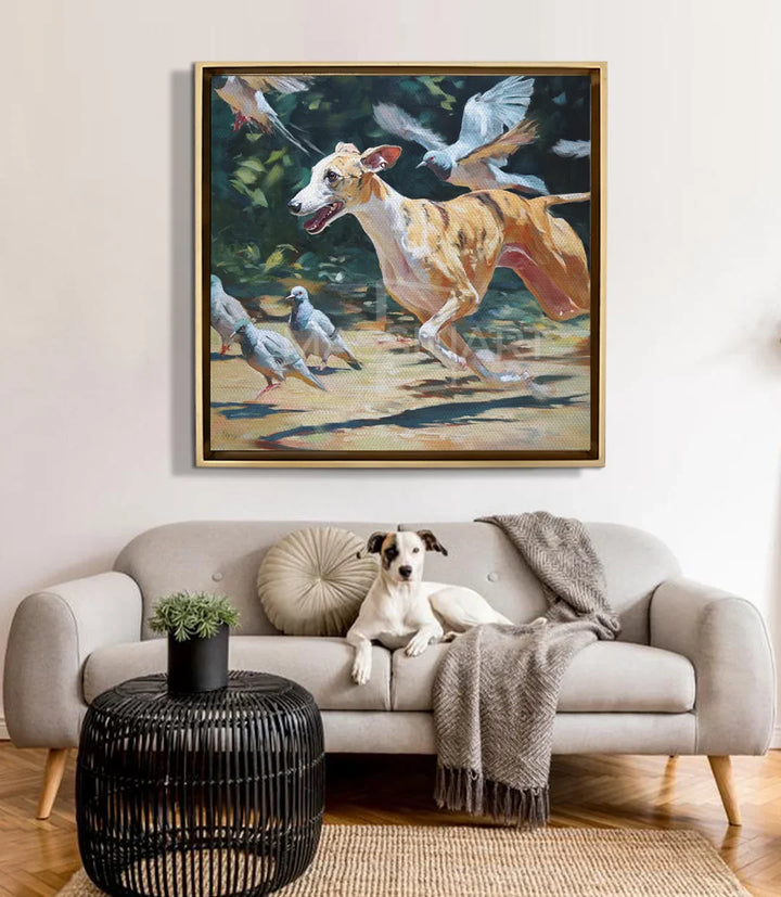 Cuadro Chasing Freedom en salón moderno — decoración pared Massinart