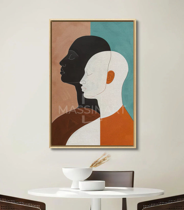 Cuadro Silent Bond en decoración de despacho contemporáneo Massinart