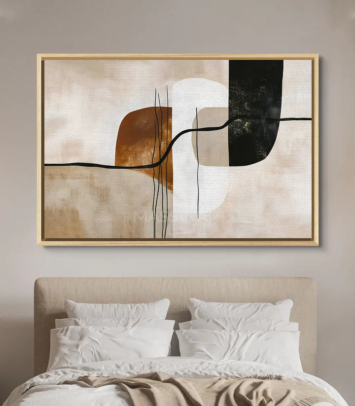 Decoración de dormitorio — Cuadro Carbon minimalista para un ambiente depurado, Massinart