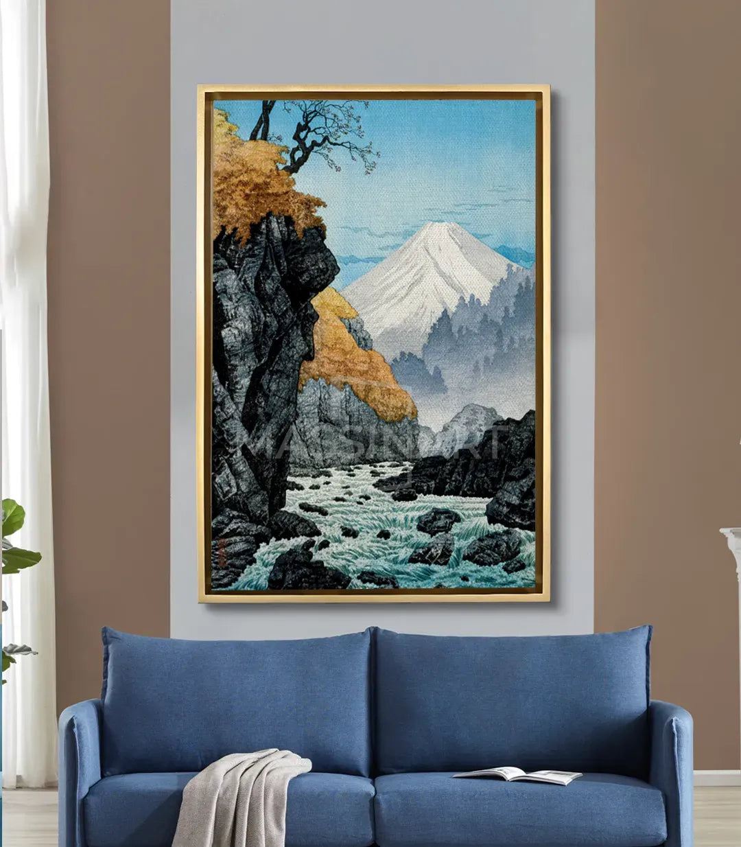 Cuadro River Serenity en salón moderno decoración mural Massinart