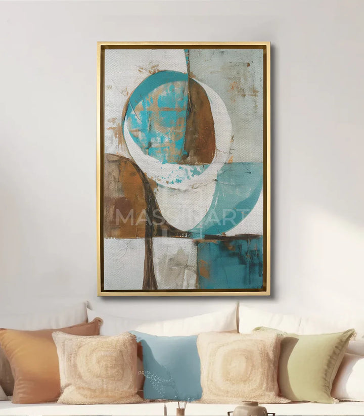 Cuadro Nexus en salón moderno decoración de pared estilo minimalista — Massinart
