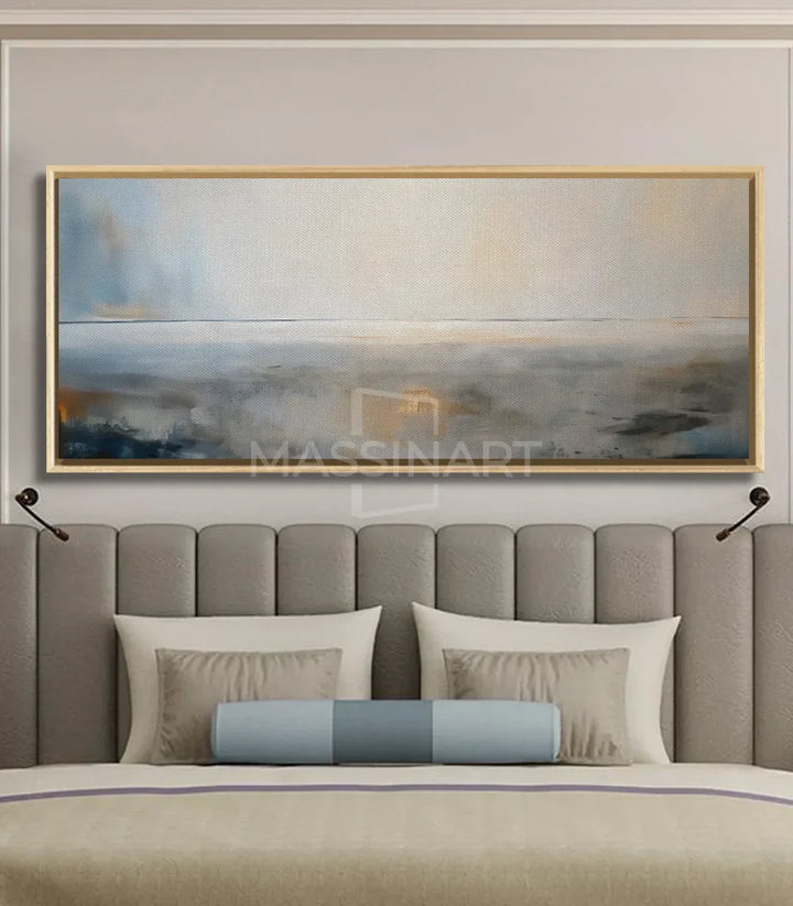 Ocean's Glow cuadro decorativo abstracto para dormitorio diseño contemporáneo Massinart