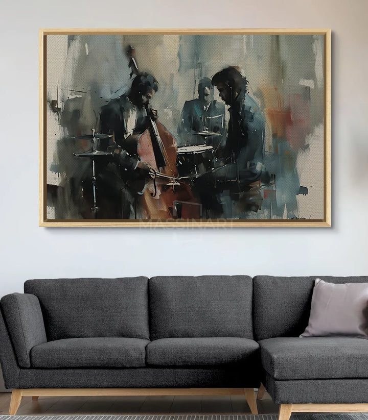 Cuadro Passion en interior contemporáneo, decoración de salón con arte mural abstracto — Massinart