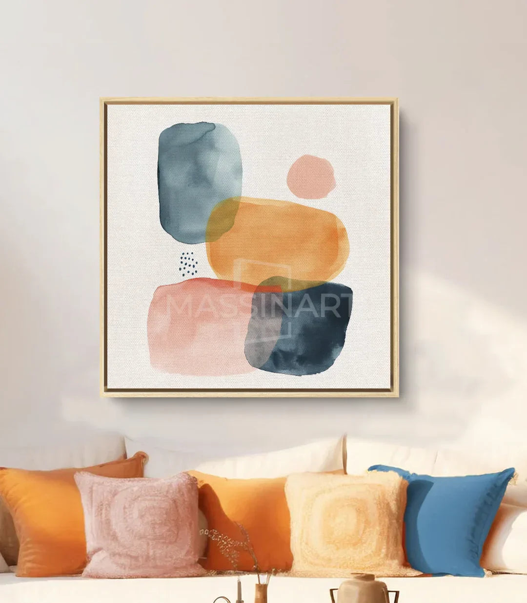 Cuadro Centered decoración interior minimalista pared blanca Massinart