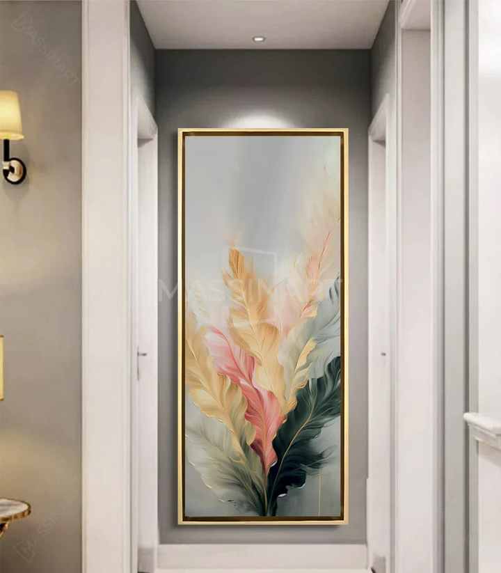 Cuadro Breeze en ambiente de pasillo de hotel, decoración interior elegante — Massinart