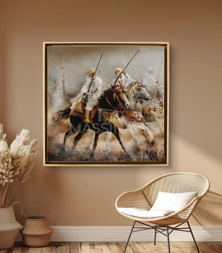 Cuadro Fantasía Massinart — ambientación en salón marroquí moderno, decoración mural de pared