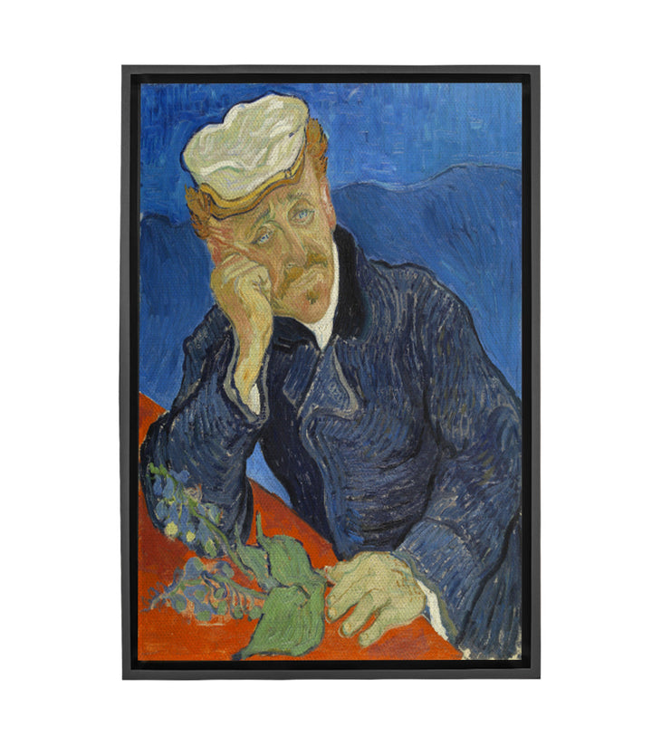 Cuadro Dr Paul Gachet de Van Gogh — retrato expresionista con fondo azul, Massinart