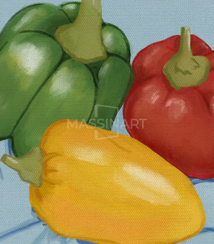 Cuadro Pepper Palette con marco negro en interior moderno Massinart