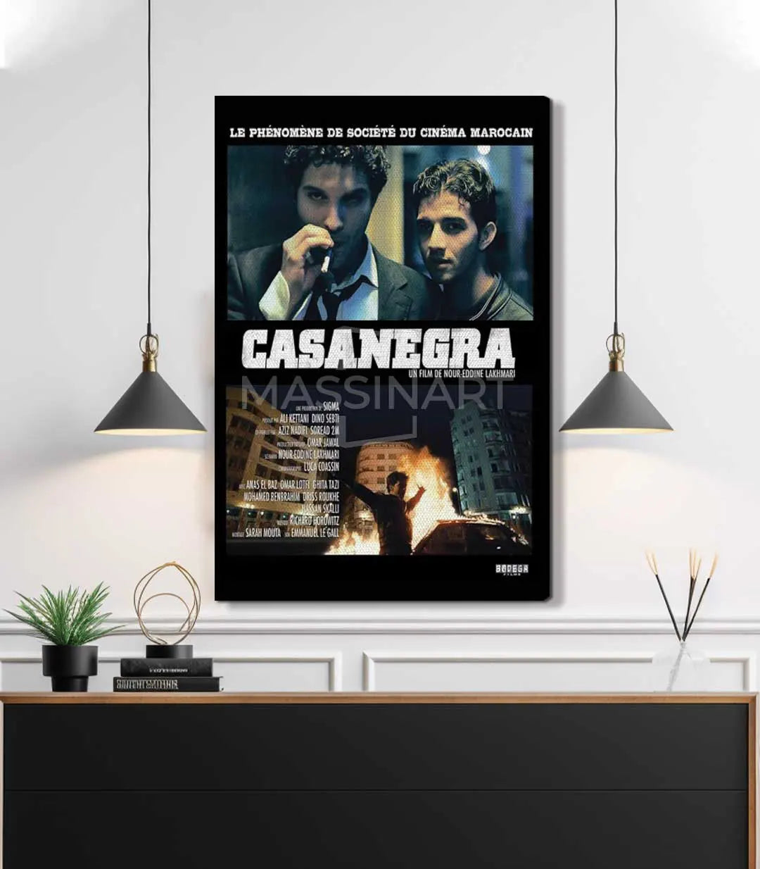 Cuadro Casanegra — cartel decorativo de temática urbana y cinematográfica