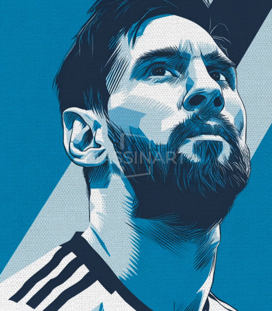 Cuadro Messi Massinart — embalaje envío listo para colgar