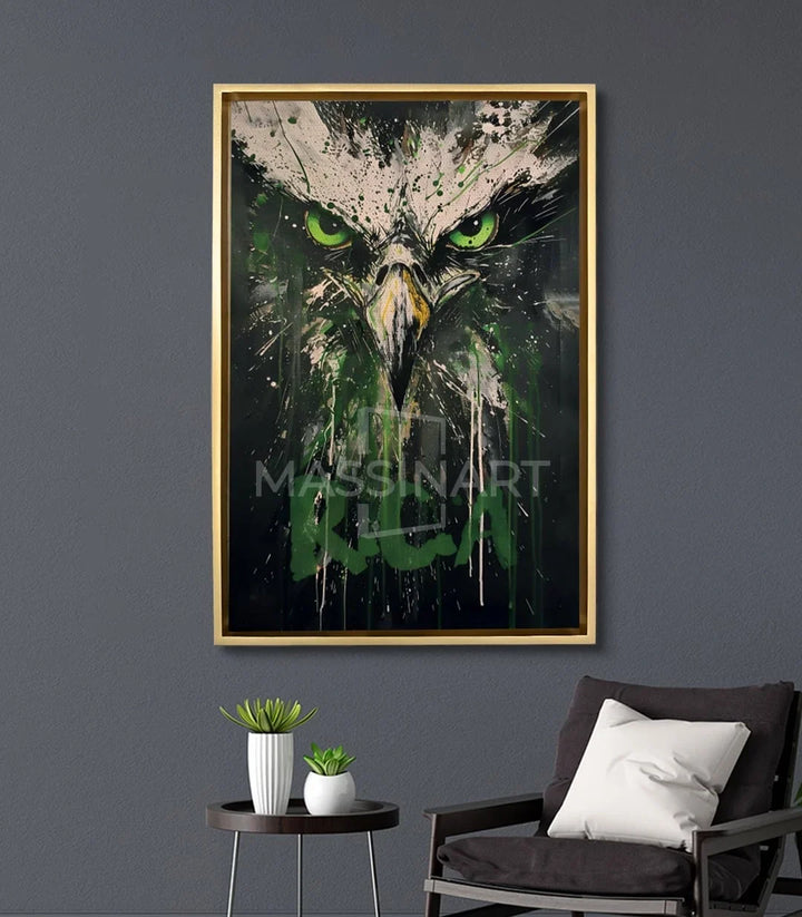 Cuadro The Royal Eagle en salón moderno, formato vertical — Massinart