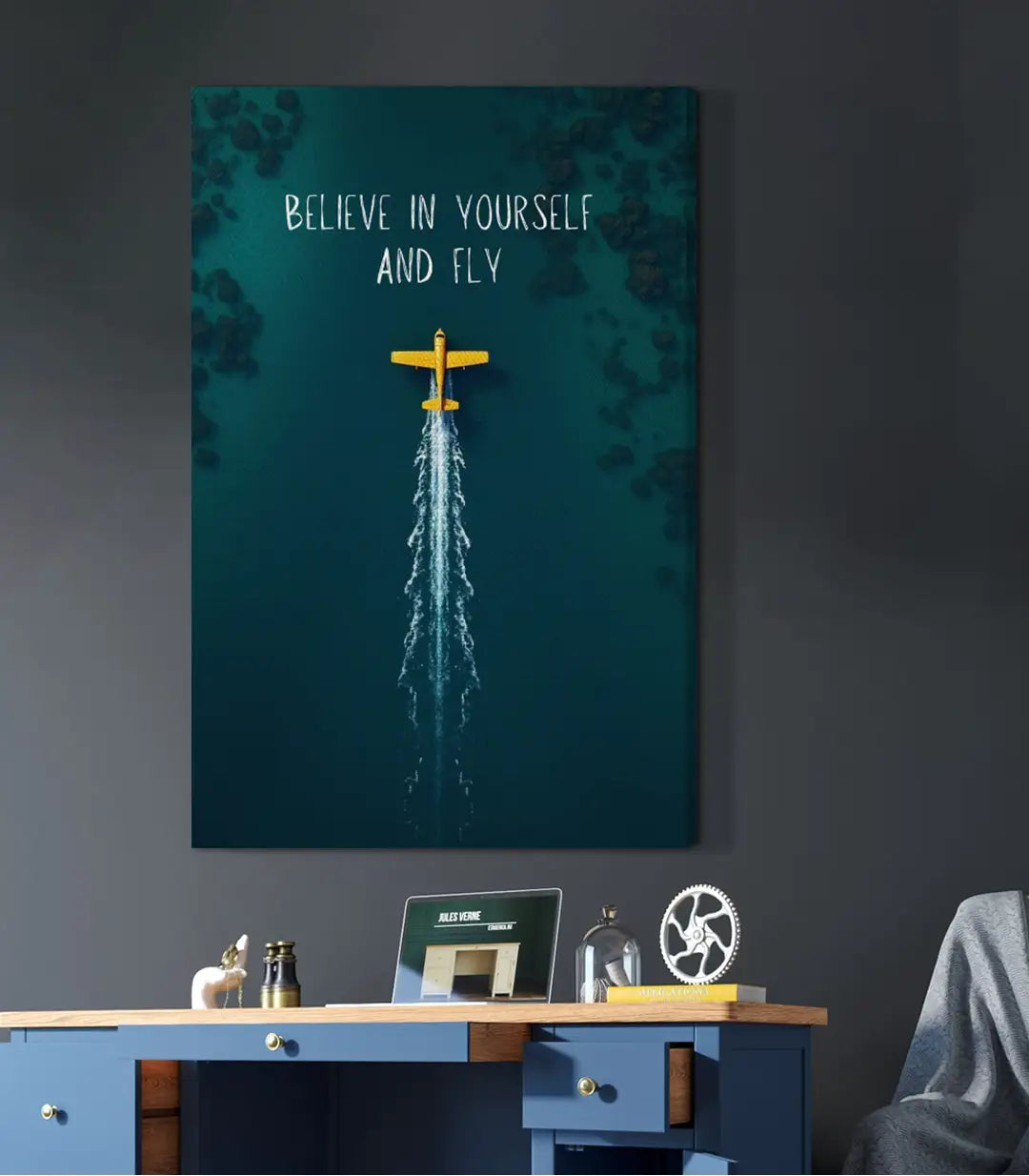 Cuadro Fly con frase inspiradora Believe in yourself — Massinart