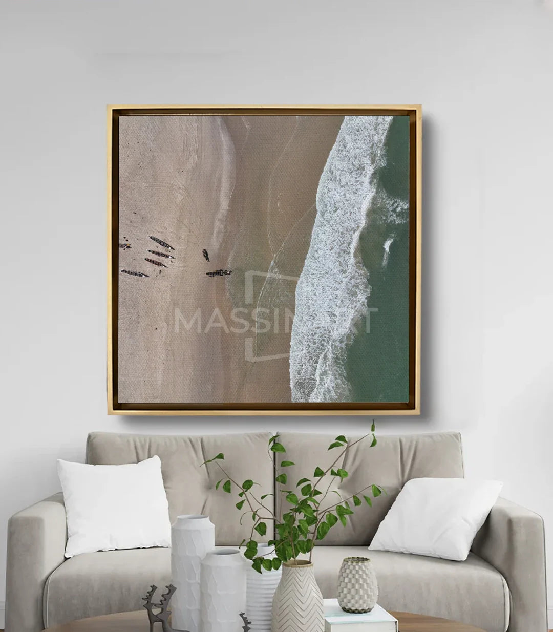 Cuadro costero en salón moderno decoración pared Massinart