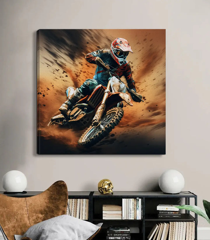 Cuadro Dust Runner salón moderno Massinart — decoración mural cuadrado estilo industrial
