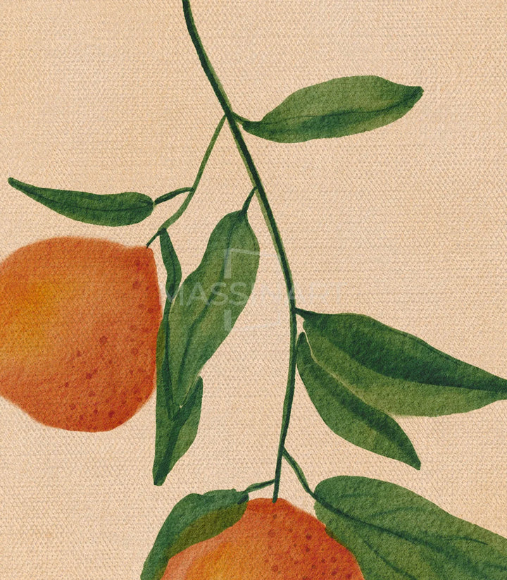 Decoración mural Orange Embrace estilo botánico — Massinart galería