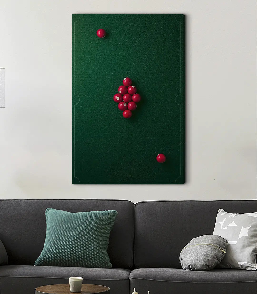 Cuadro Billiard Bluff detalle composición minimalista billar — Massinart