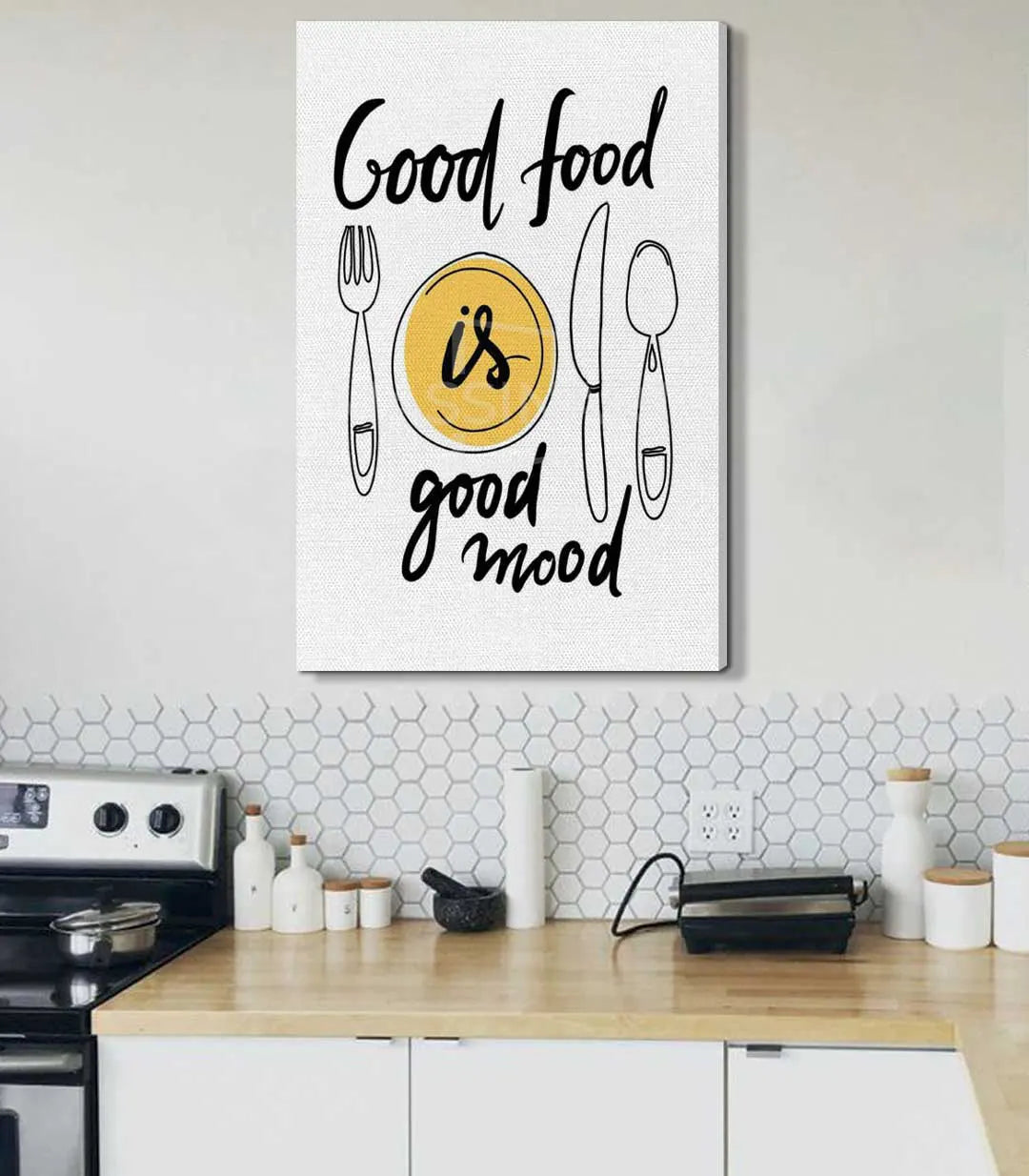 Cuadro motivacional para cocina con diseño gráfico minimalista — Massinart