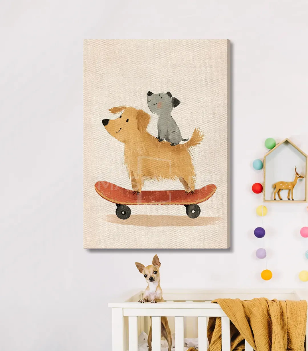 Cuadro decorativo Skate Dogs Massinart — detalle ilustración