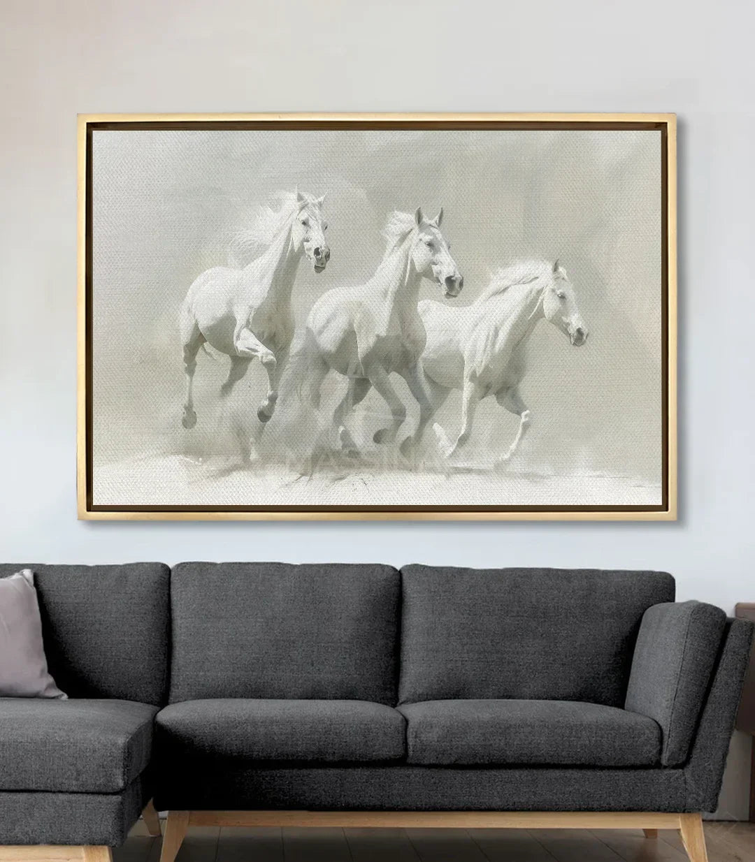 Cuadro Gentle Souls en salón moderno con decoración minimalista — Massinart