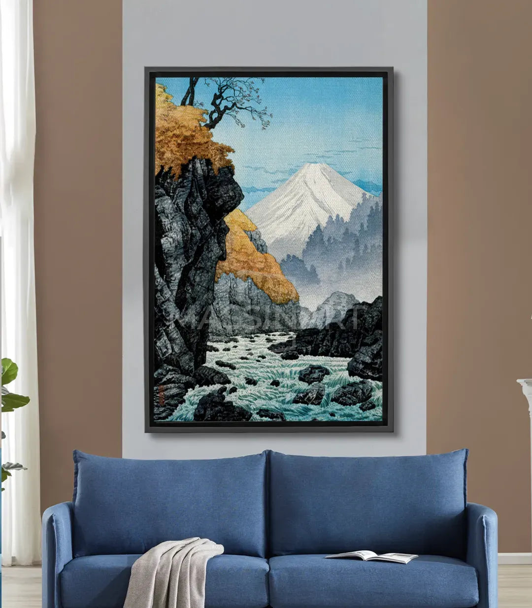 Cuadro River Serenity montaña nevada río turquesa decoración pared Massinart