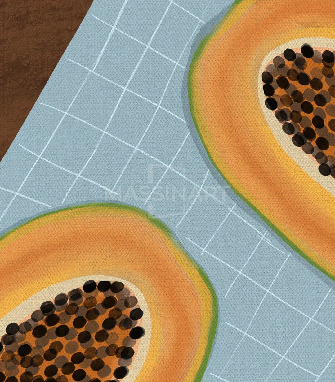 Cuadro Tropical Slice — presentación en dormitorio decoración Massinart