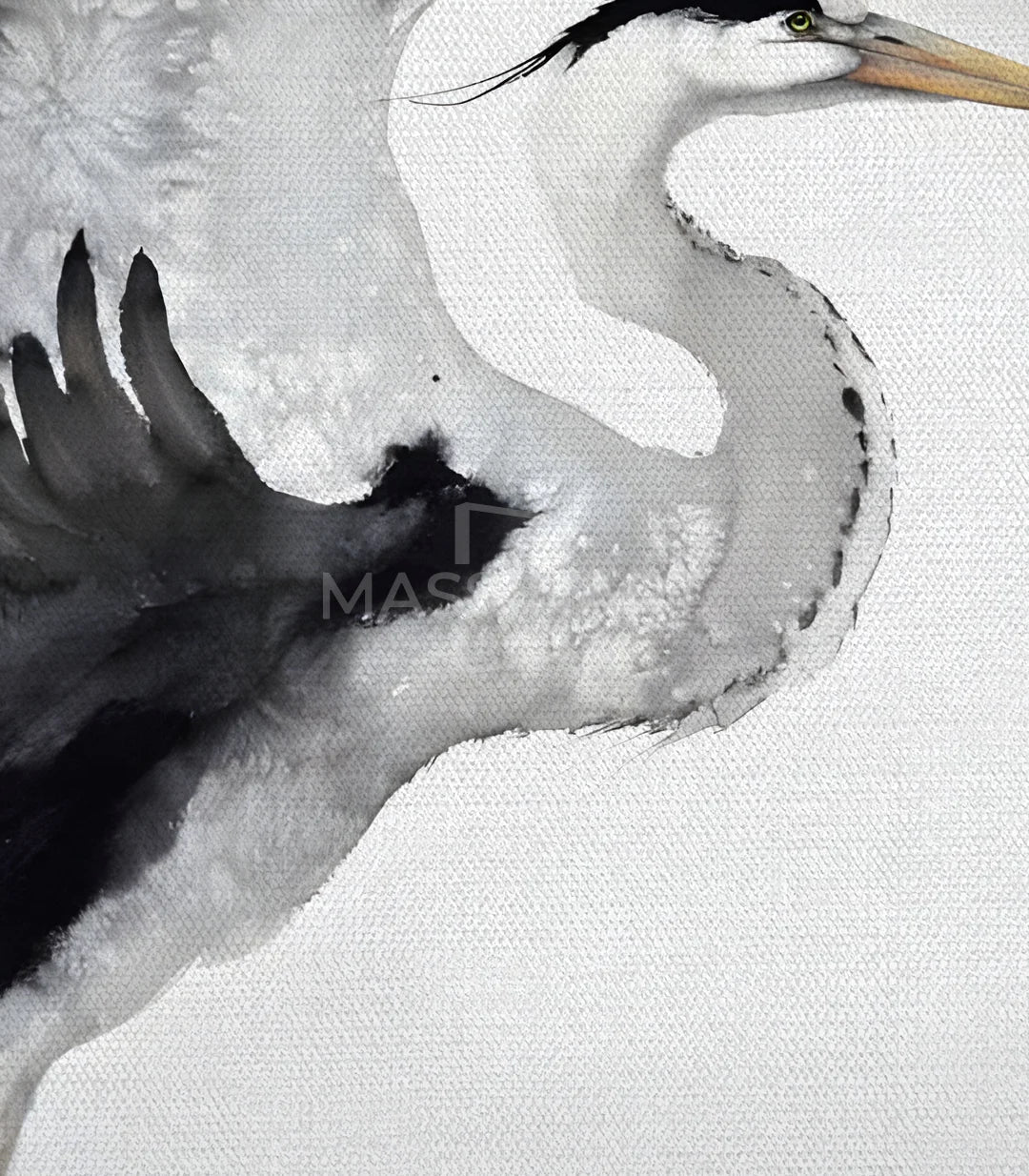 Cuadro naturaleza garza elegante decoración zen Massinart