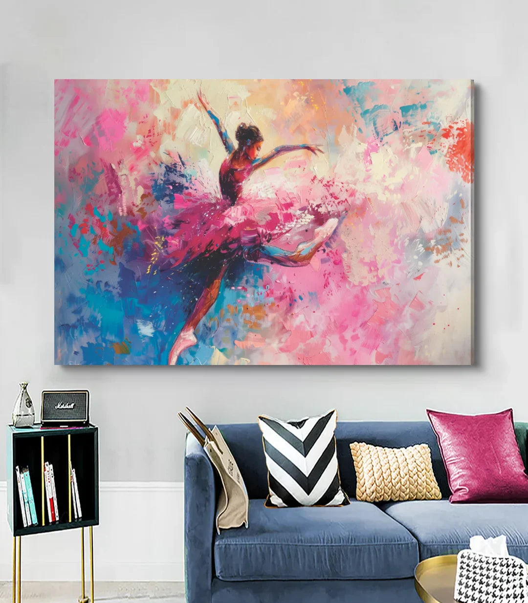 Cuadro Flow ambiente dormitorio niña colores vivos Massinart