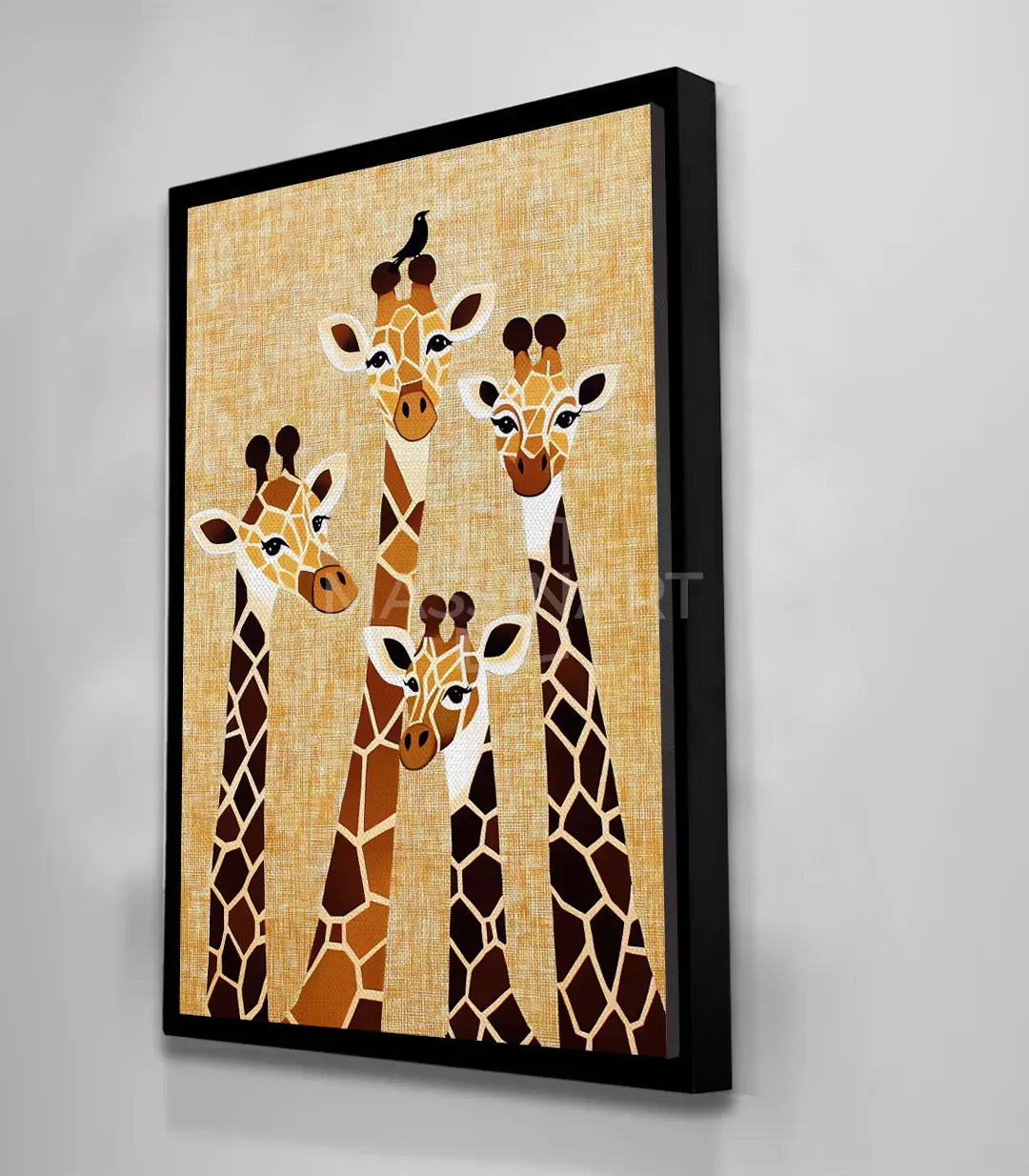 Cuadro jirafas Massinart — ilustración de animales de la sabana africana