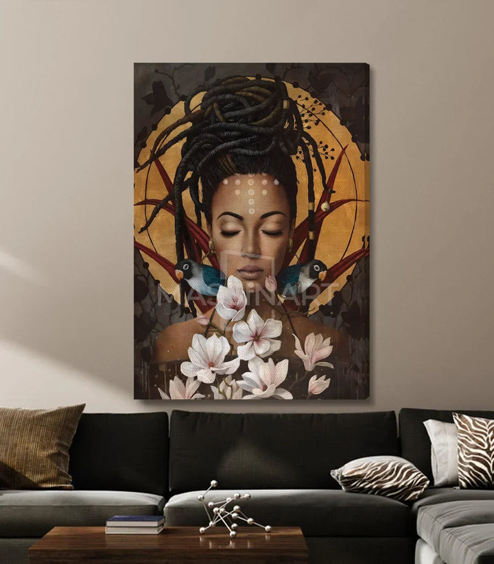 Cuadro Relief en salón en tonos negro y beige — Massinart