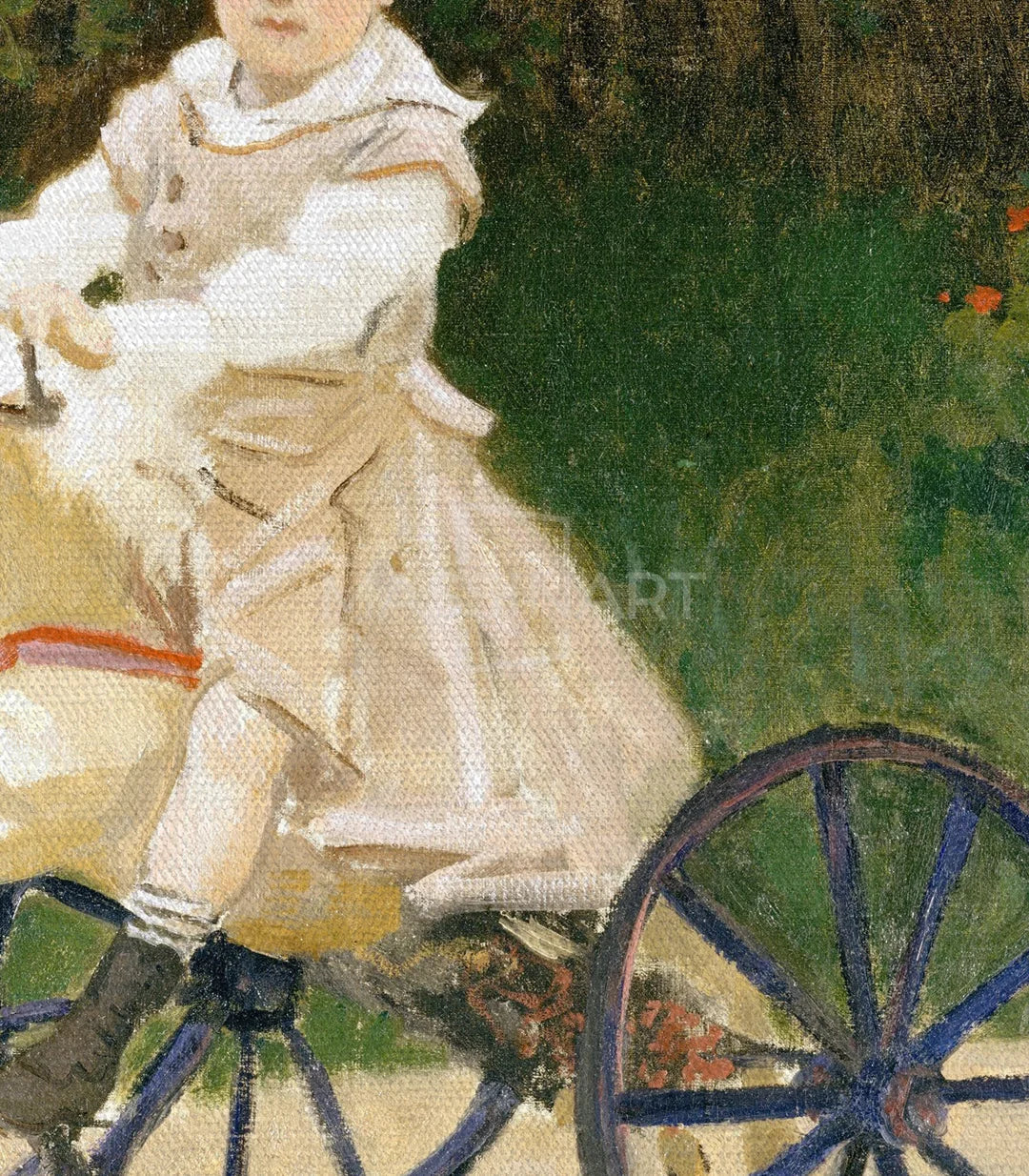 Cuadro Jean Monet en triciclo de Claude Monet, pincelada impresionista y colores naturales — Massinart
