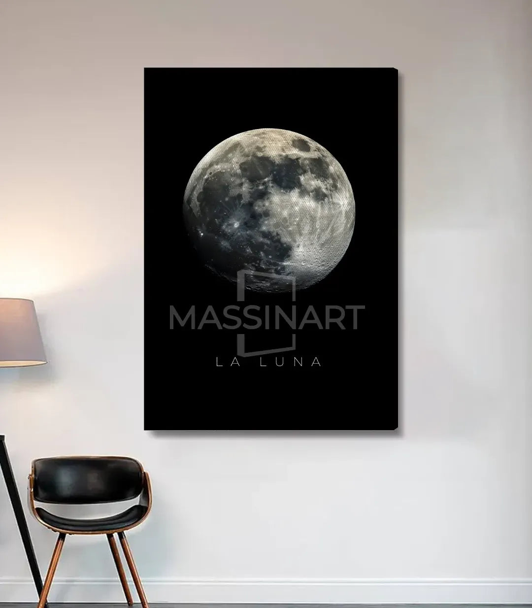 Decoración dormitorio — cuadro La Luna espacio y astronomía, Massinart