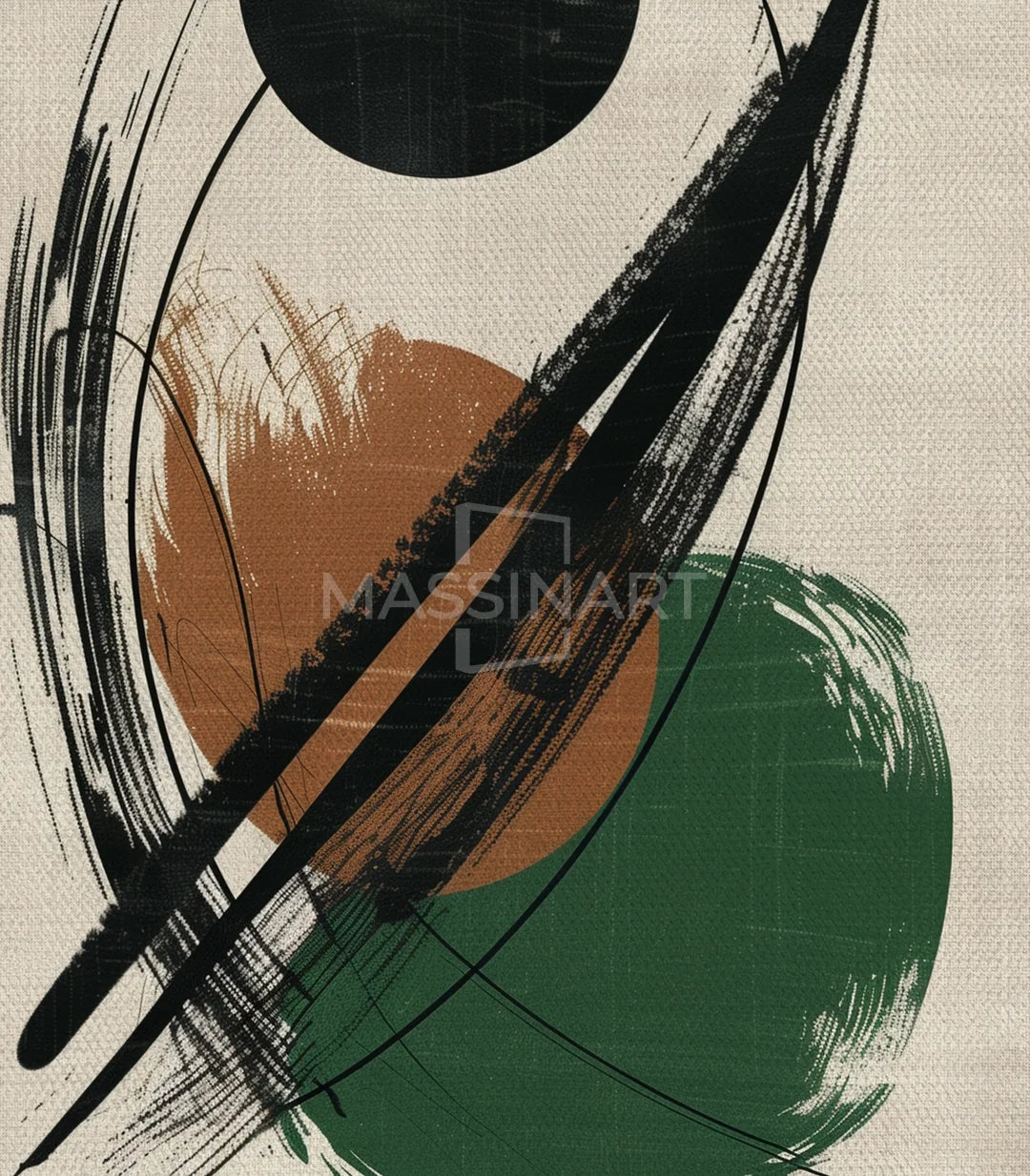 Hotel y Airbnb — cuadro abstracto minimalista Silent Motion para interiores contemporáneos — Massinart