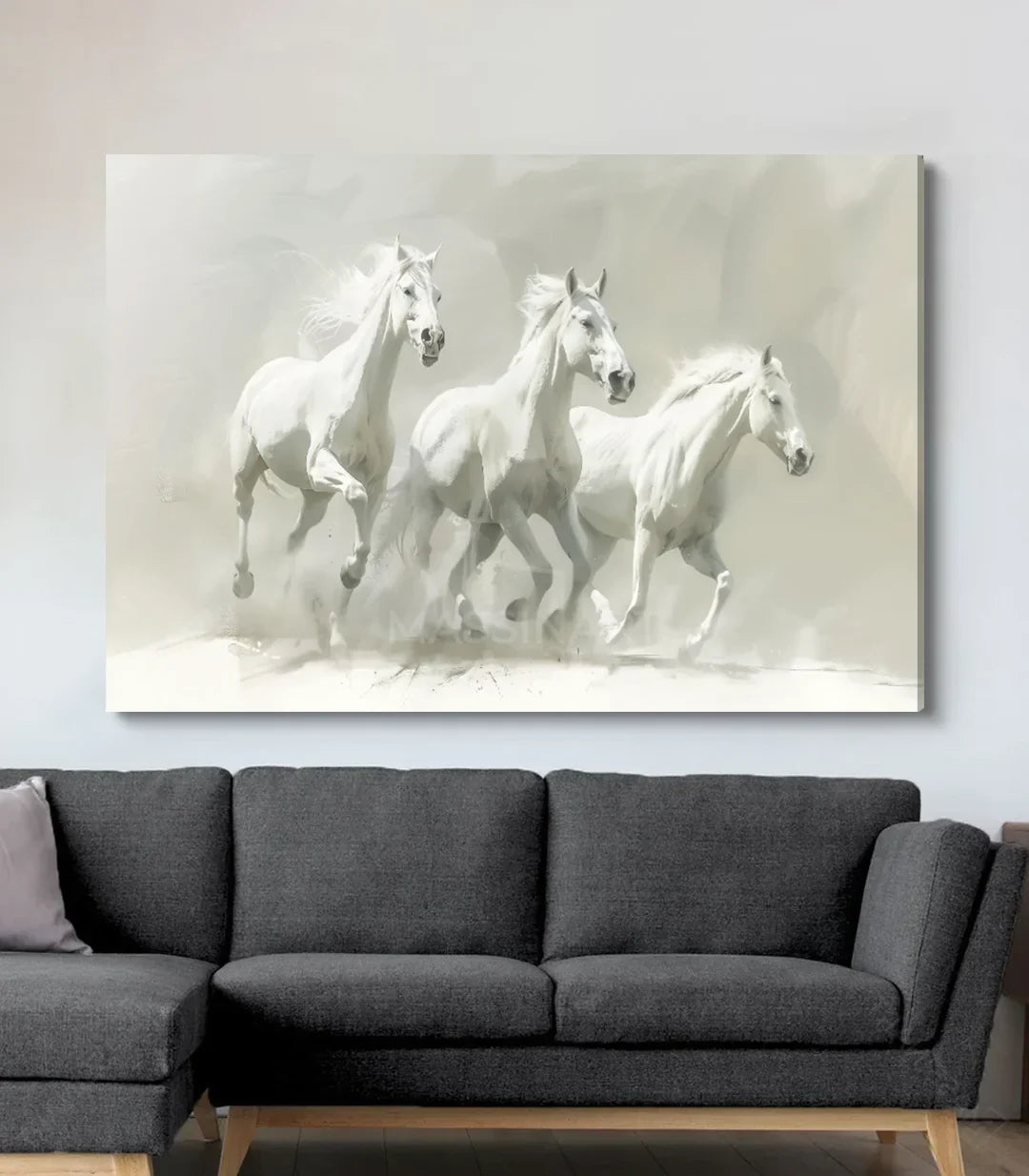 Cuadro Gentle Souls en salón moderno con decoración minimalista — Massinart